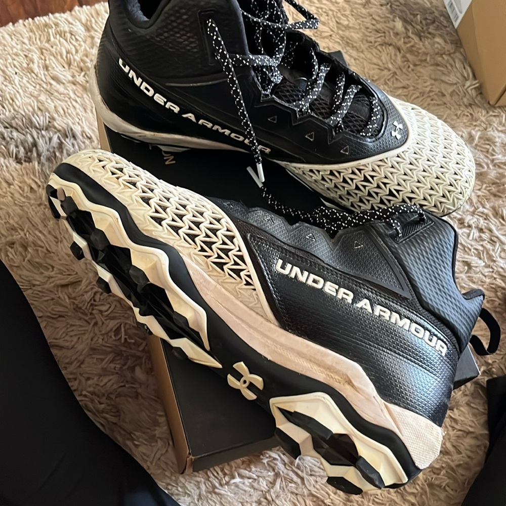 Under Armour cleats. Size 11.5 used maybe 1/2 a season.